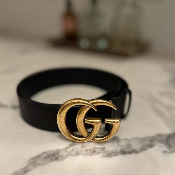 Statement double g Gucci Belt 90 GG MARMONT - Picture 1 of 6